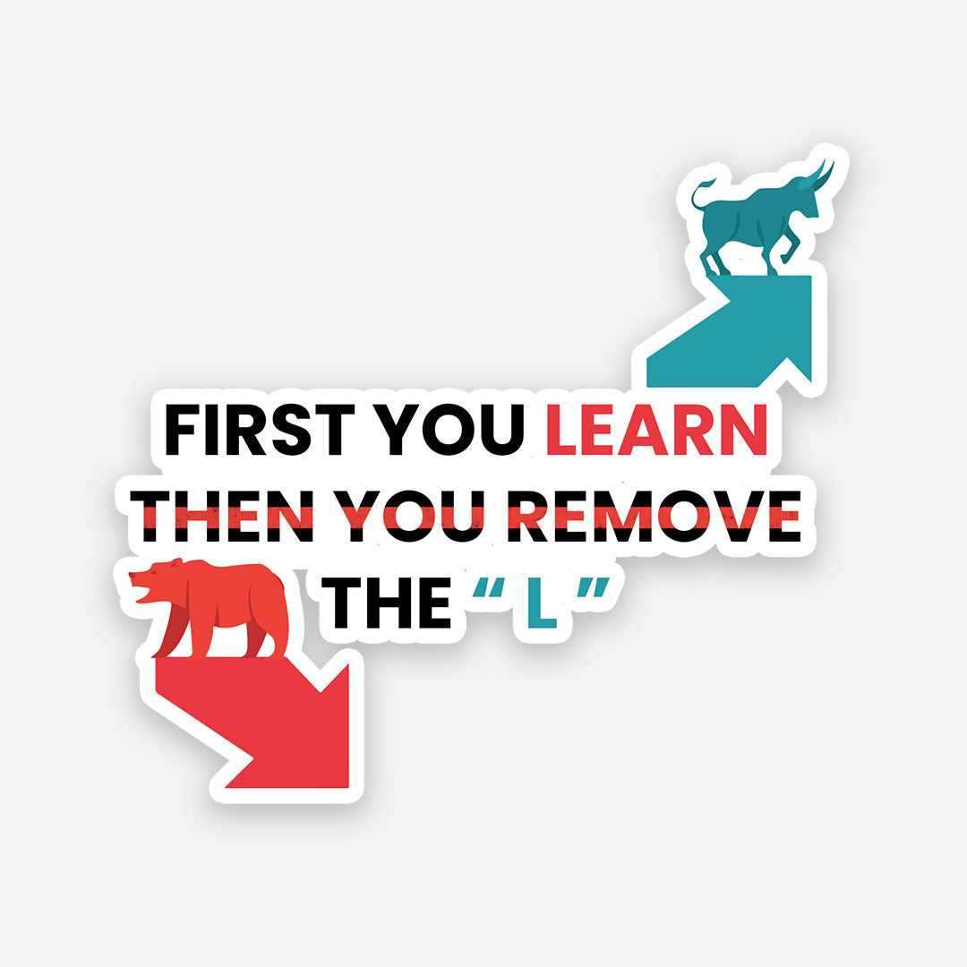 First You Learn sticker waterproof vinyl decal for laptop, bike, car & bottle