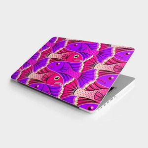 Fish Pattern Laptop Skin waterproof vinyl decal for laptop, bike, car & bottle
