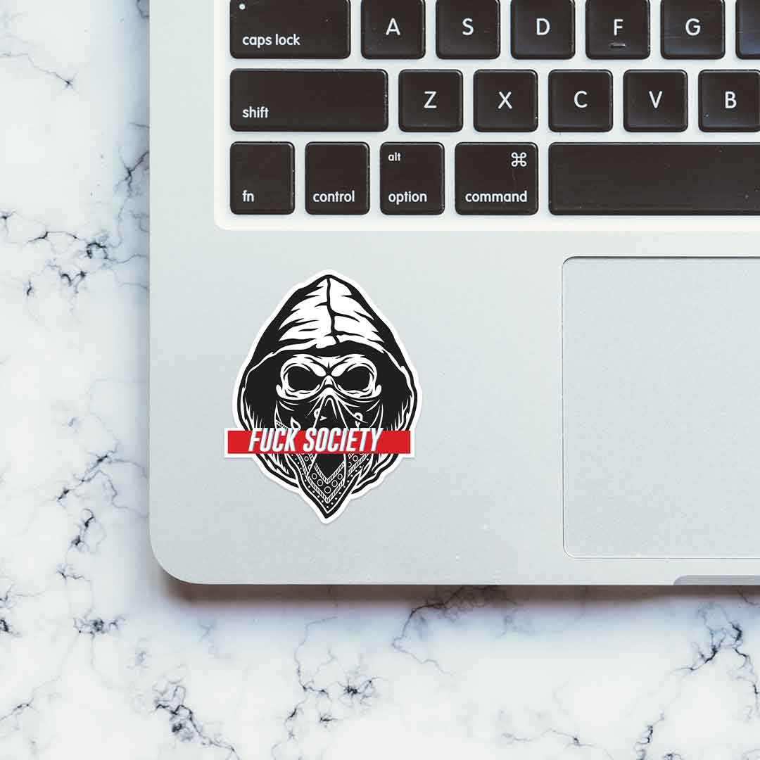 F**k Society Sticker waterproof vinyl decal for laptop, bike, car & bottle