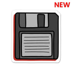 Floppy Sticker waterproof vinyl decal for laptop, bike, car & bottle