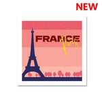 France Paris Sticker waterproof vinyl decal for laptop, bike, car & bottle
