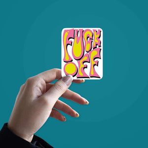 Fuck Off Sticker waterproof vinyl decal for laptop, bike, car & bottle