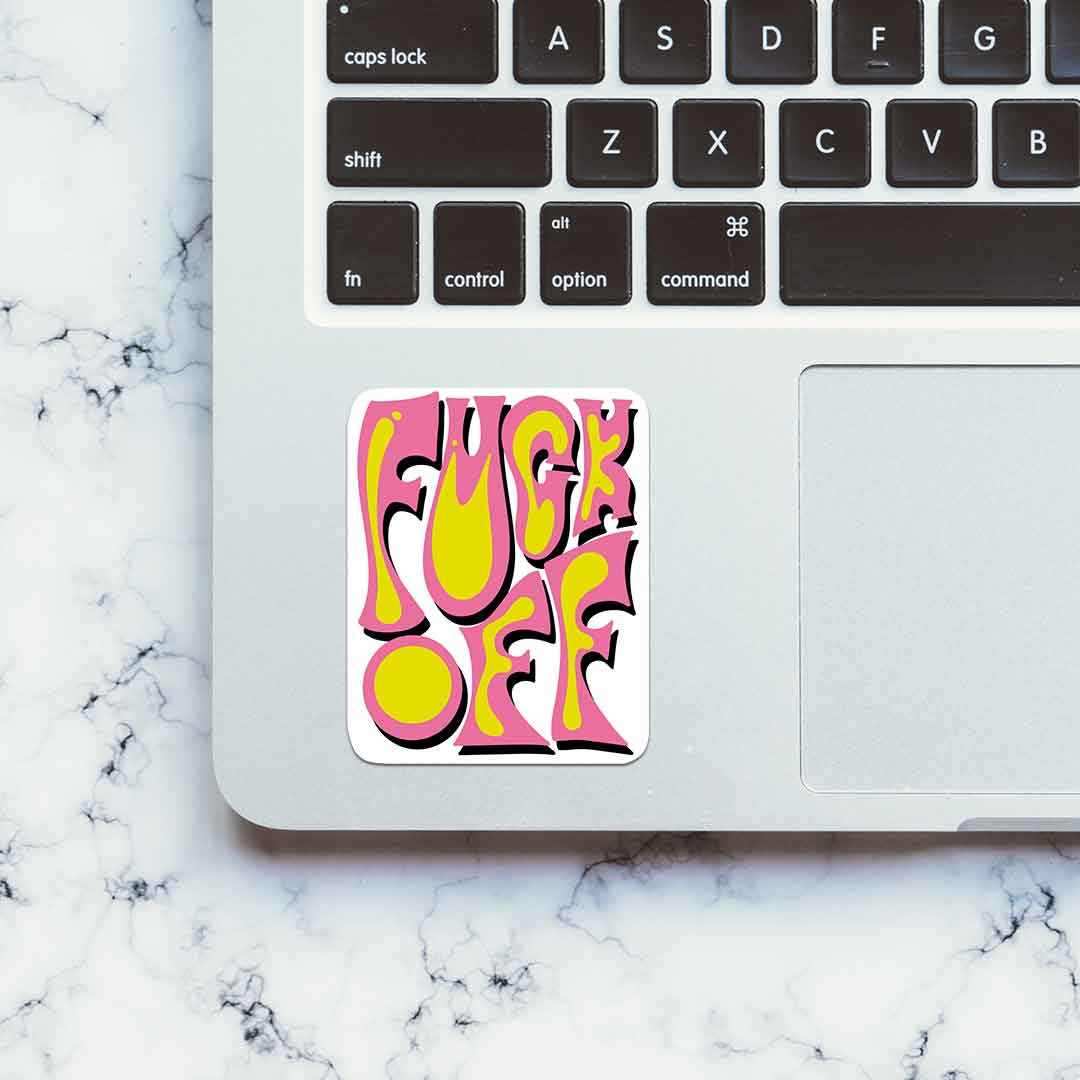Fuck Off Sticker waterproof vinyl decal for laptop, bike, car & bottle