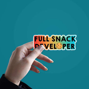 Full Snack Developer Sticker waterproof vinyl decal for laptop, bike, car & bottle