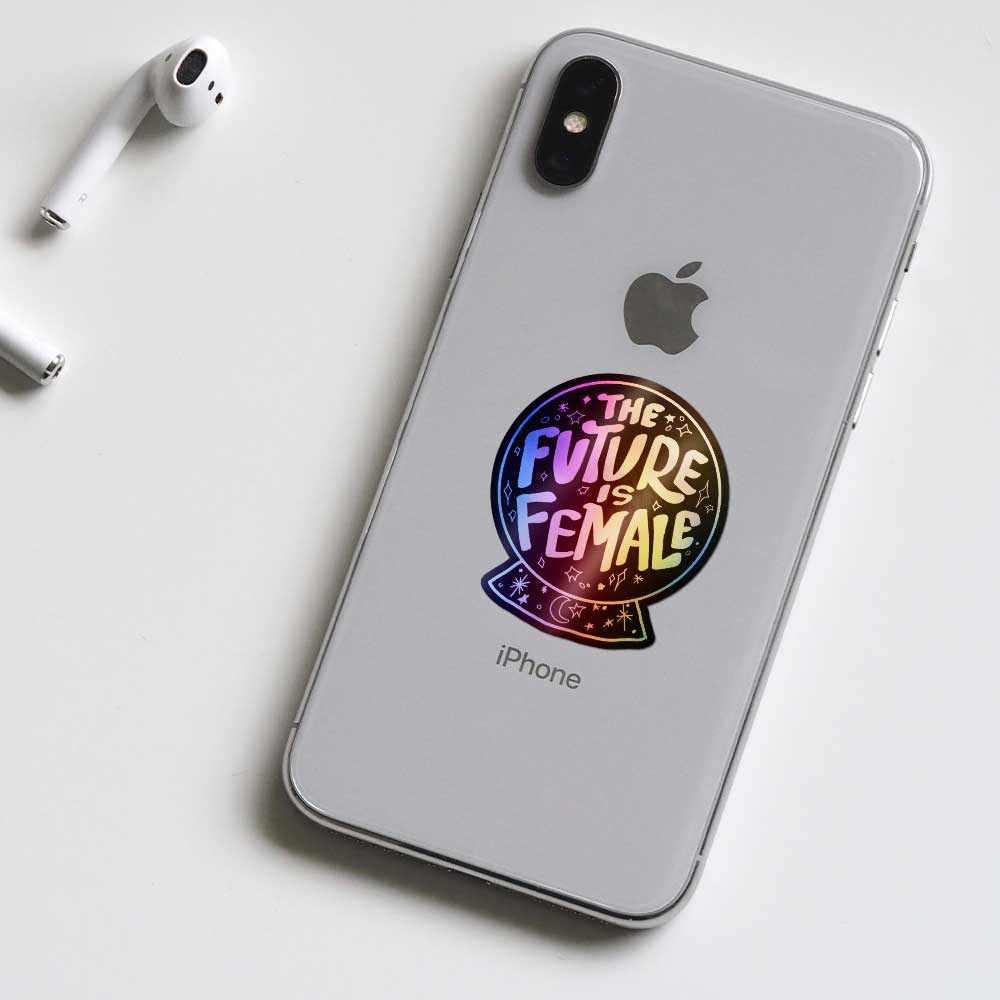 Future is female Holographic Stickers waterproof vinyl decal for laptop, bike, car & bottle