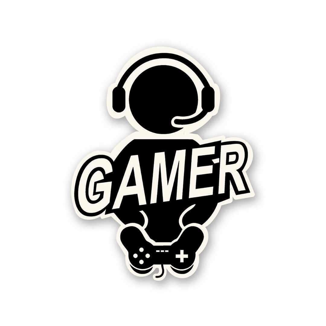 Gamer At Peace Sticker waterproof vinyl decal for laptop, bike, car & bottle