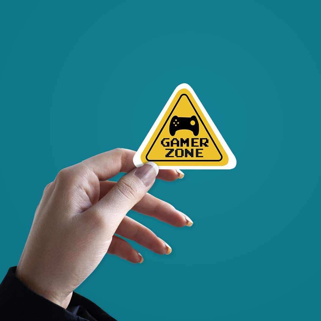 Gamer Zone Sticker waterproof vinyl decal for laptop, bike, car & bottle