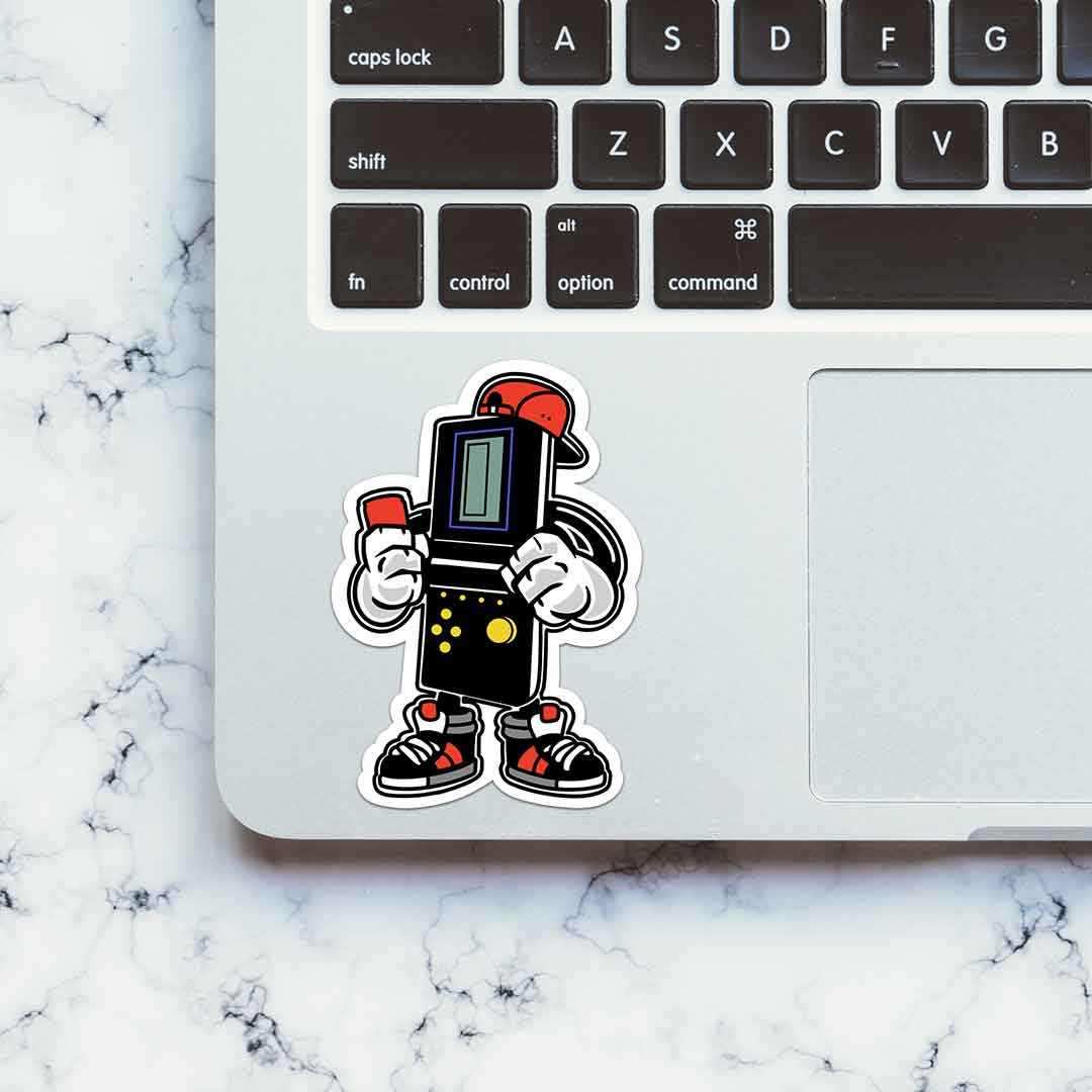 Gaming : Old School Sticker waterproof vinyl decal for laptop, bike, car & bottle