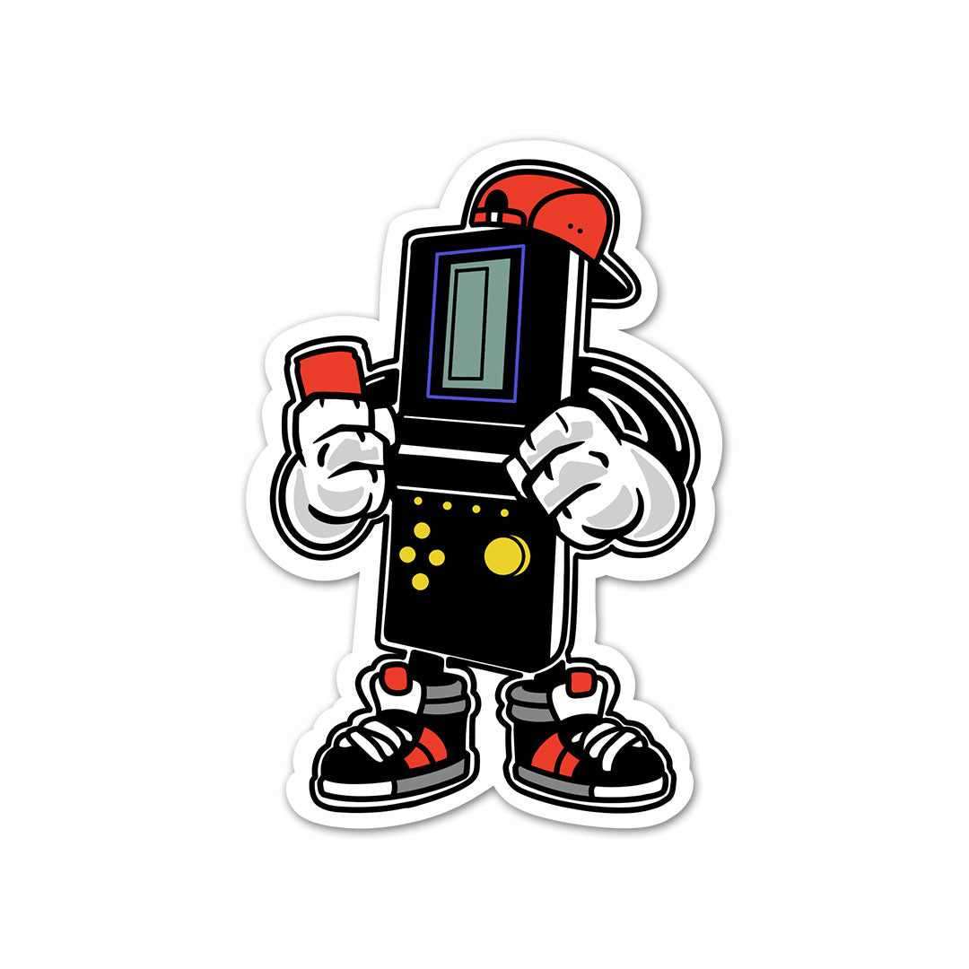 Gaming : Old School Sticker waterproof vinyl decal for laptop, bike, car & bottle