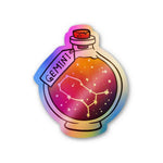 Gemini Holographic Stickers waterproof vinyl decal for laptop, bike, car & bottle
