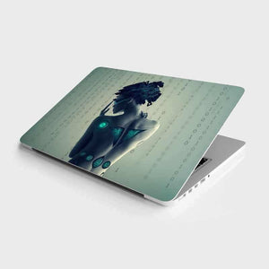 Girl Robot Laptop Skin waterproof vinyl decal for laptop, bike, car & bottle