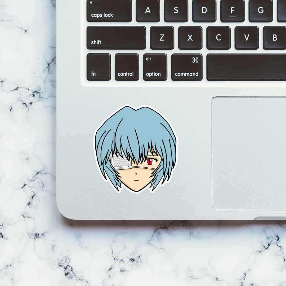 Girl with eye patch Sticker waterproof vinyl decal for laptop, bike, car & bottle