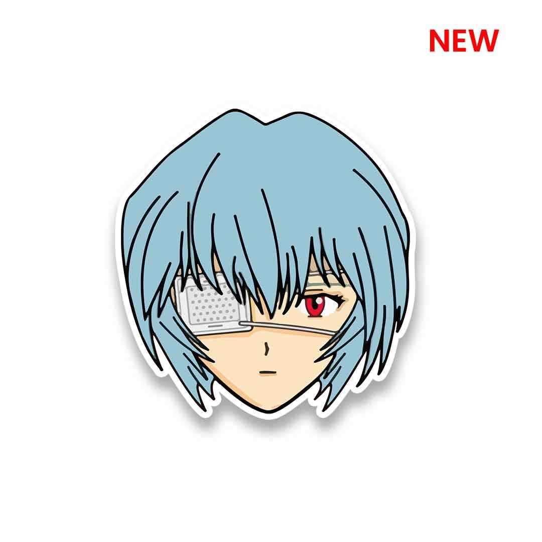 Girl with eye patch Sticker waterproof vinyl decal for laptop, bike, car & bottle