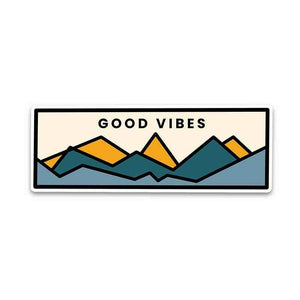 Good Vibes Bumper Sticker waterproof vinyl decal for laptop, bike, car & bottle