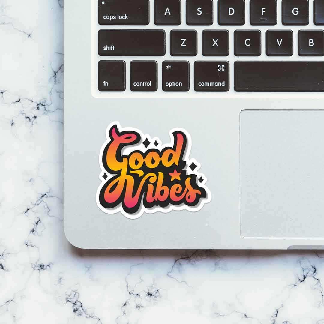 Good Vibes Sticker waterproof vinyl decal for laptop, bike, car & bottle