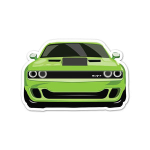 Green Vintage Muscle Sticker waterproof vinyl decal for laptop, bike, car & bottle
