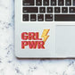 GRL PWR Sticker waterproof vinyl decal for laptop, bike, car & bottle