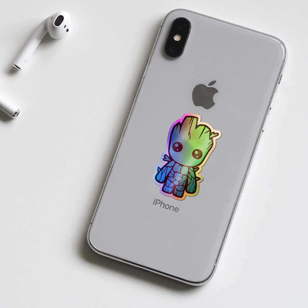 Groot Holographic Stickers waterproof vinyl decal for laptop, bike, car & bottle
