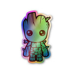 Groot Holographic Stickers waterproof vinyl decal for laptop, bike, car & bottle