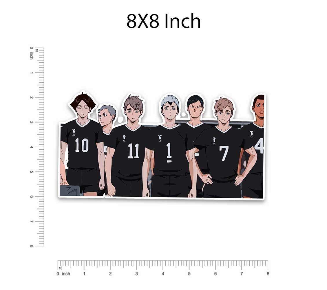 Haikyuu Bumper Sticker waterproof vinyl decal for laptop, bike, car & bottle