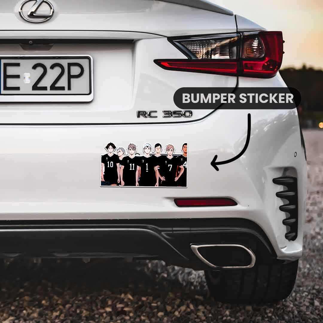 Haikyuu Bumper Sticker waterproof vinyl decal for laptop, bike, car & bottle