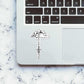 Hand with knife Sticker waterproof vinyl decal for laptop, bike, car & bottle
