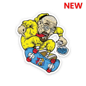 Heisenberg skateboard Sticker waterproof vinyl decal for laptop, bike, car & bottle