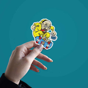 Heisenberg skateboard Sticker waterproof vinyl decal for laptop, bike, car & bottle