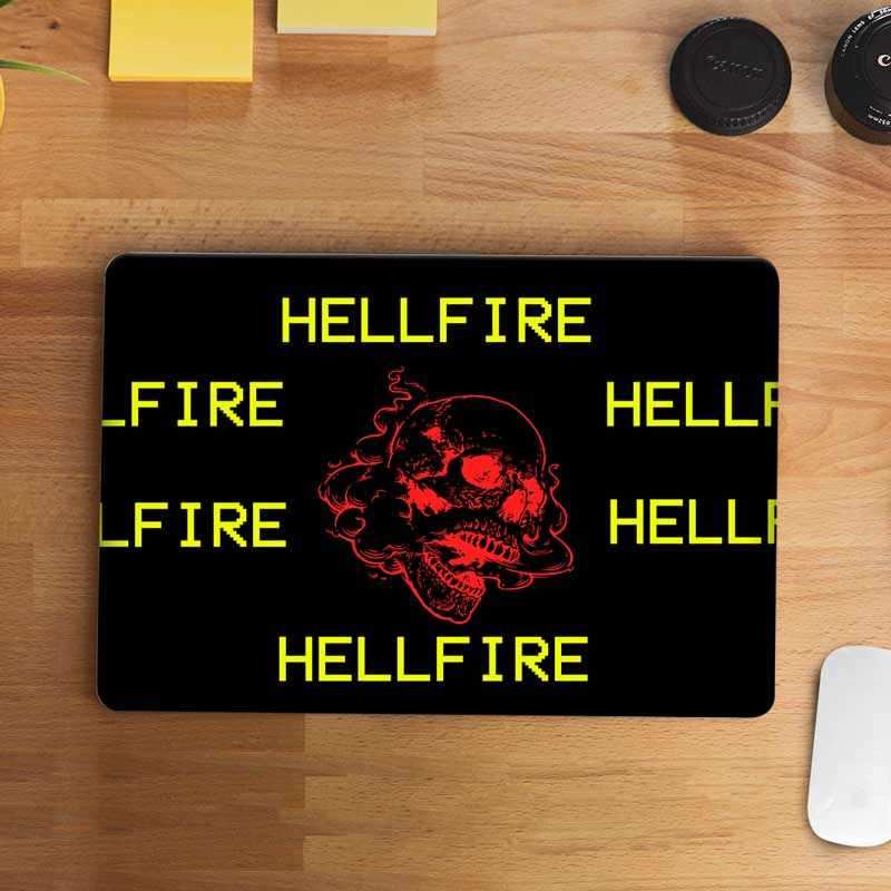 HELLFIRE Laptop Skin waterproof vinyl decal for laptop, bike, car & bottle