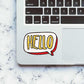 HELLO Sticker waterproof vinyl decal for laptop, bike, car & bottle