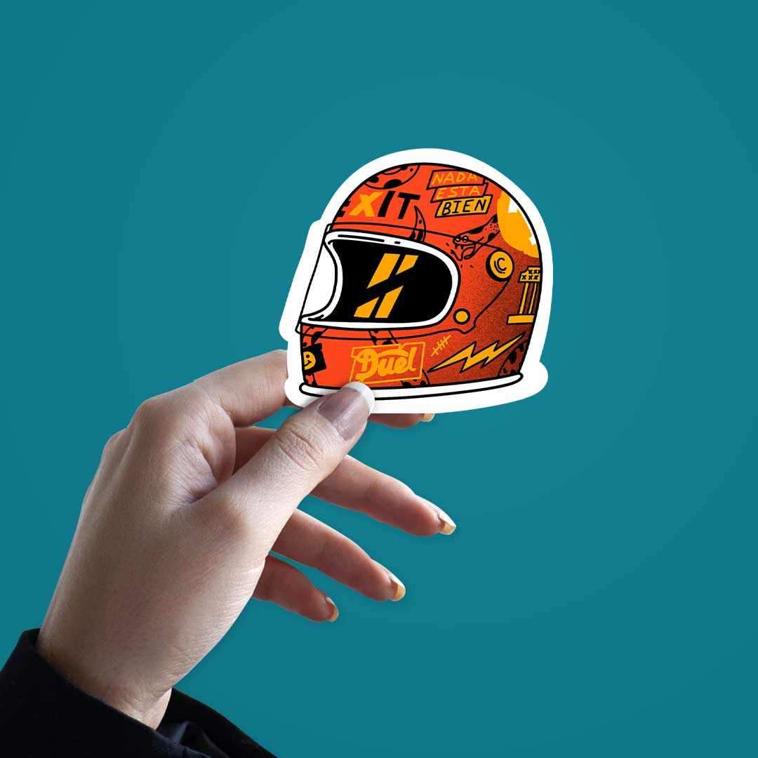 Helmet Sticker waterproof vinyl decal for laptop, bike, car & bottle