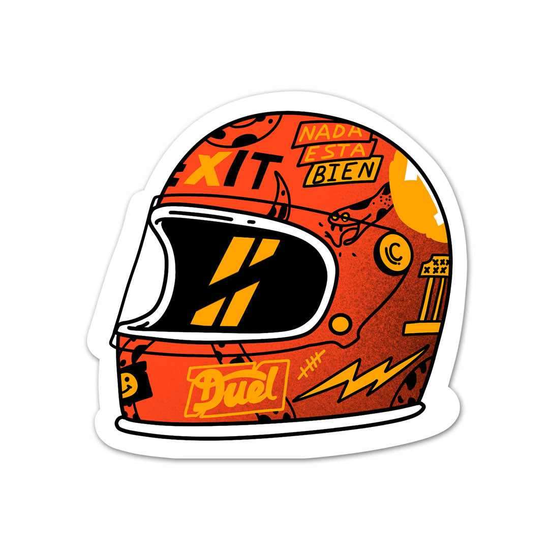 Helmet Sticker waterproof vinyl decal for laptop, bike, car & bottle