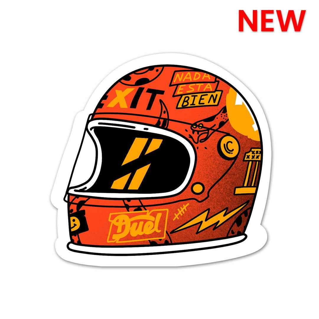 Helmet Sticker waterproof vinyl decal for laptop, bike, car & bottle