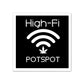 High - Fi Sticker waterproof vinyl decal for laptop, bike, car & bottle