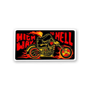Highway to Hell Sticker waterproof vinyl decal for laptop, bike, car & bottle