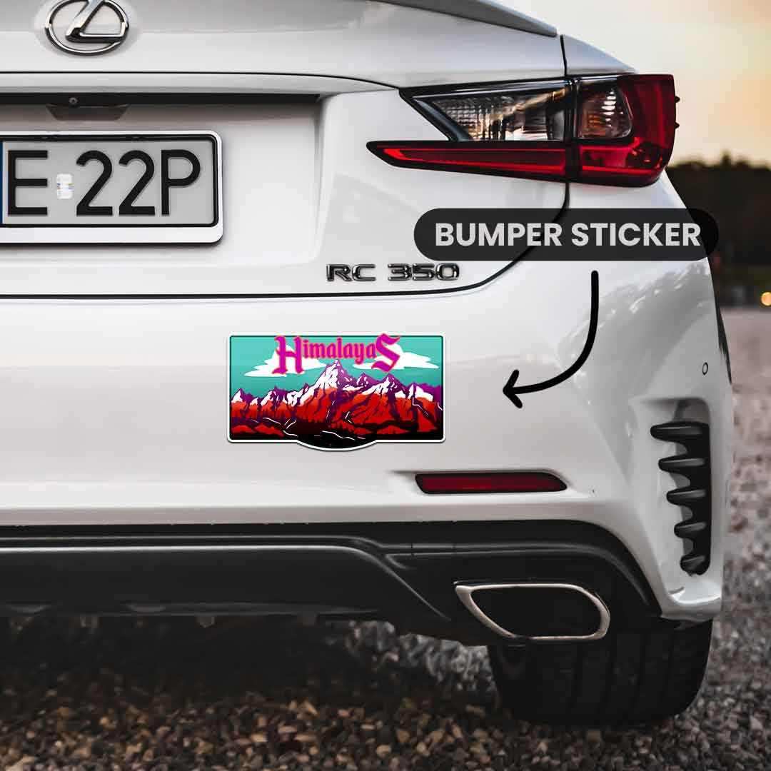 Himalayas Bumper Sticker waterproof vinyl decal for laptop, bike, car & bottle