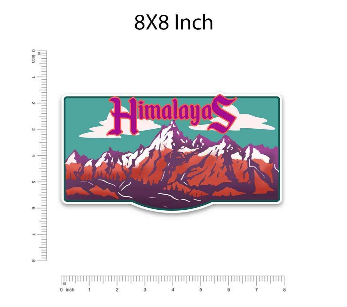 Himalayas Bumper Sticker waterproof vinyl decal for laptop, bike, car & bottle