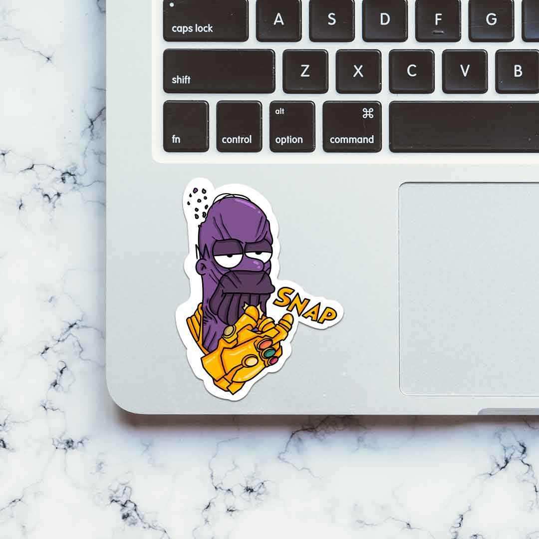 Homer Snap Sticker waterproof vinyl decal for laptop, bike, car & bottle