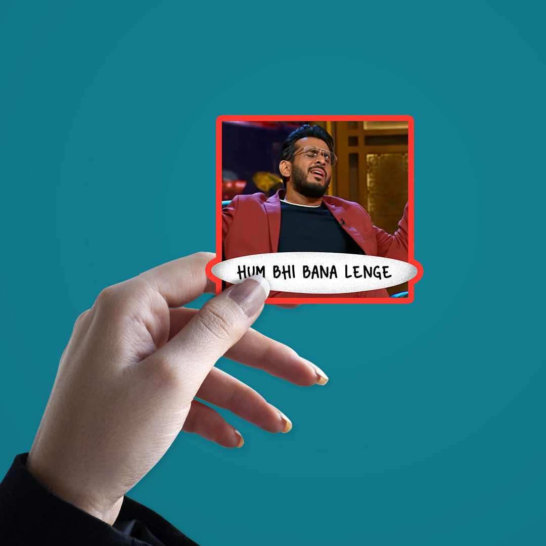 Hum Bhi Bana Lenge Sticker waterproof vinyl decal for laptop, bike, car & bottle