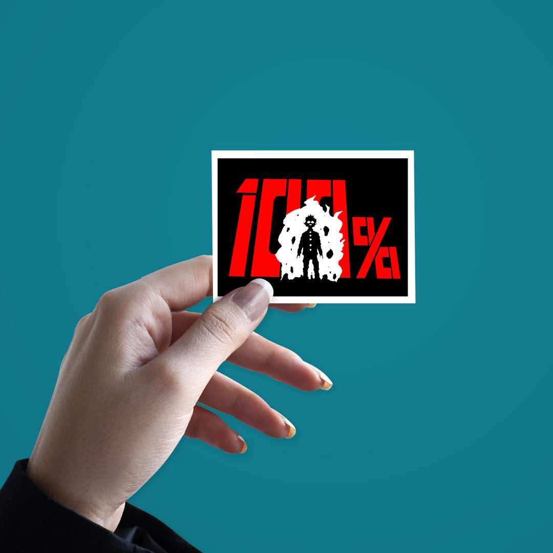 Hundred Percent Sticker waterproof vinyl decal for laptop, bike, car & bottle