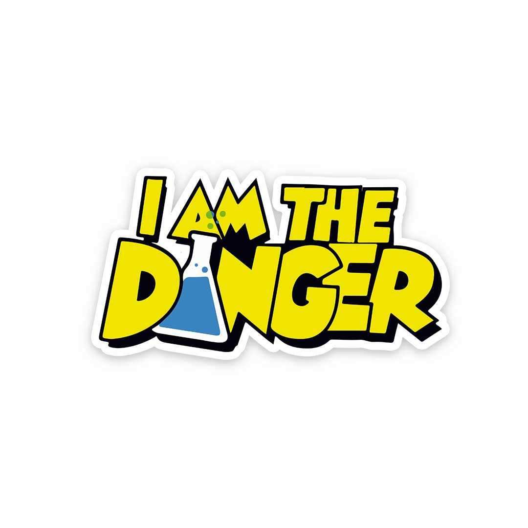 I am the danger Sticker waterproof vinyl decal for laptop, bike, car & bottle