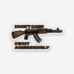 I don't camp sticker waterproof vinyl decal for laptop, bike, car & bottle
