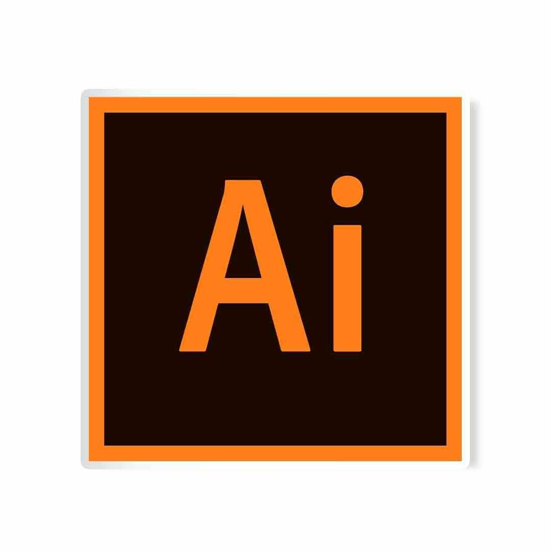 Illustrator Logo Sticker waterproof vinyl decal for laptop, bike, car & bottle