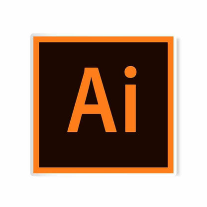 Illustrator Logo Sticker waterproof vinyl decal for laptop, bike, car & bottle