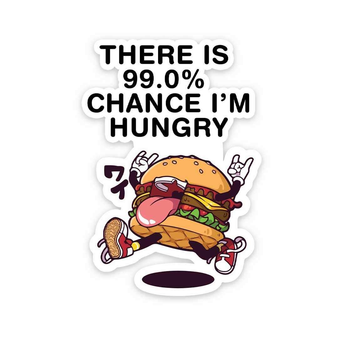 I'm Hungry Sticker waterproof vinyl decal for laptop, bike, car & bottle