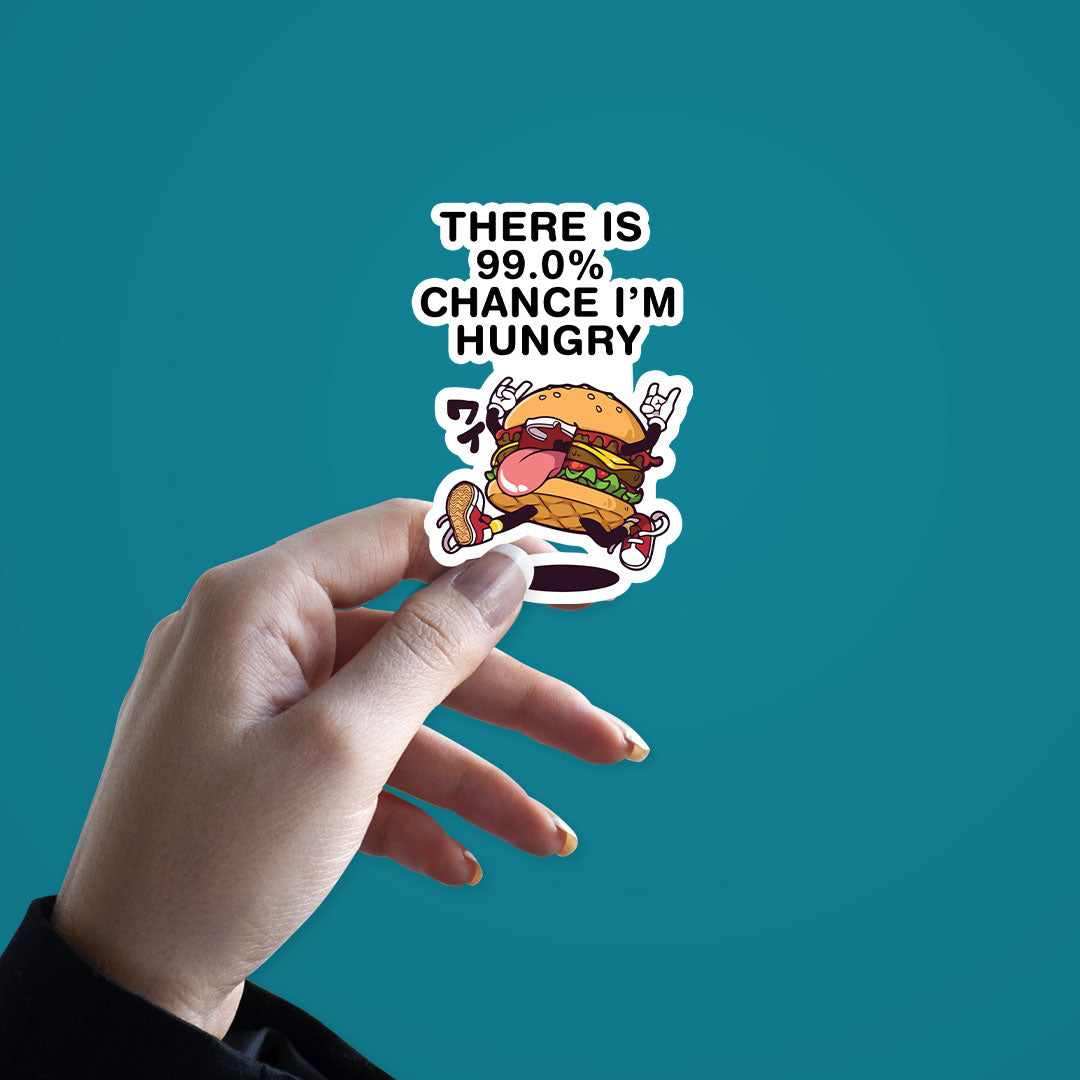 I'm Hungry Sticker waterproof vinyl decal for laptop, bike, car & bottle
