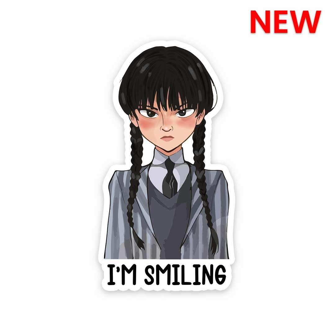 I'm smiling Sticker waterproof vinyl decal for laptop, bike, car & bottle