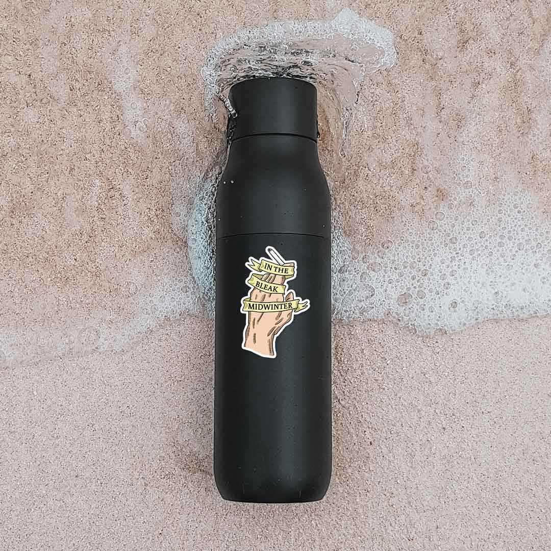 In the bleak midwinter Sticker waterproof vinyl decal for laptop, bike, car & bottle