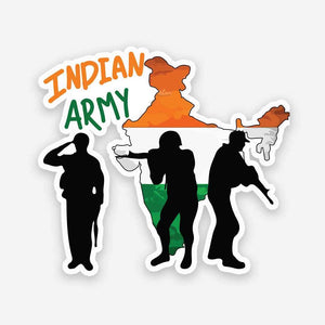 Indian Army sticker waterproof vinyl decal for laptop, bike, car & bottle