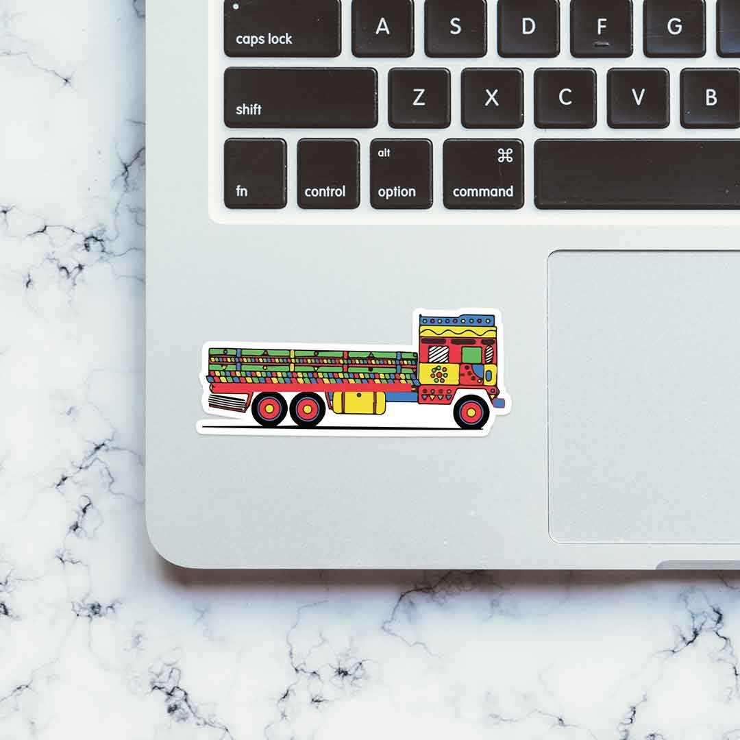 Indian Truck sticker waterproof vinyl decal for laptop, bike, car & bottle